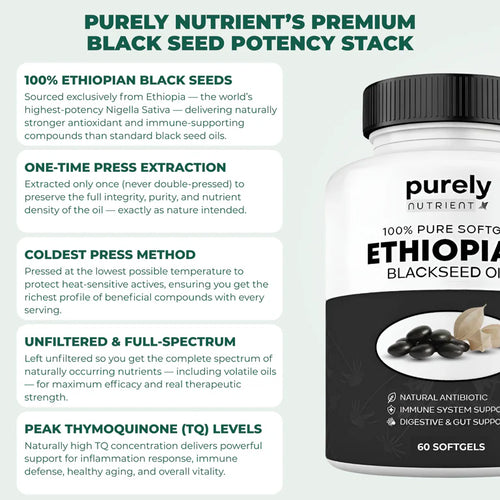 Purely Nutrient Ethiopian Black Seed Oil