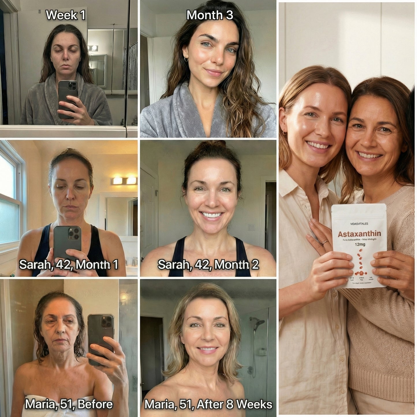 Astaxanthin - Feel Younger and Look Younger in 30 Days or Your Money Back.